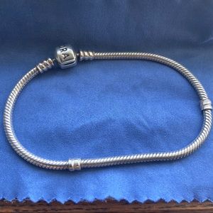7.5” Pandora Barrel Clasp Snake Chain